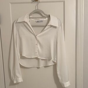 Zara Cream Button-Down Women's Shirt